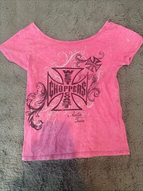 West Coast Choppers Pink Girls' Graphic Tee